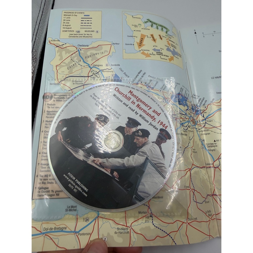 D-Day and the Battle of Normandy Pitkin Guide Signed William Jordan CD Map WWII - Picture 3 of 5